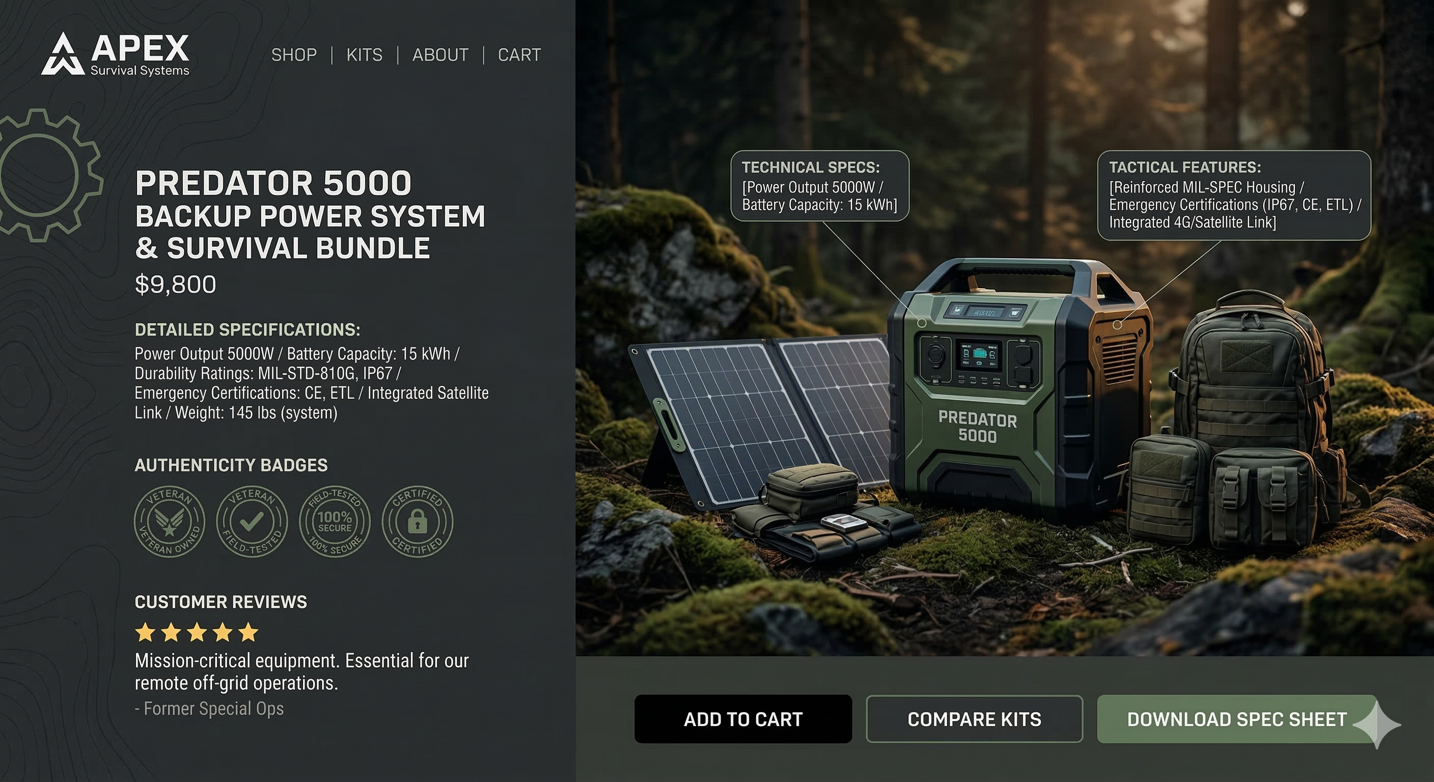 APEX SURVIVAL SYSTEMS - Tactical Gear